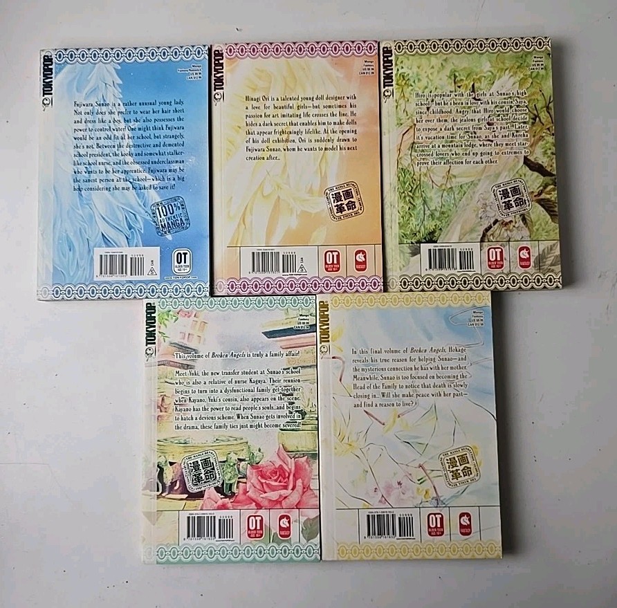 Broken Angels Volumes 1 – 5 Complete Series Manga Setsuri Tsuzuki TokyoPOP