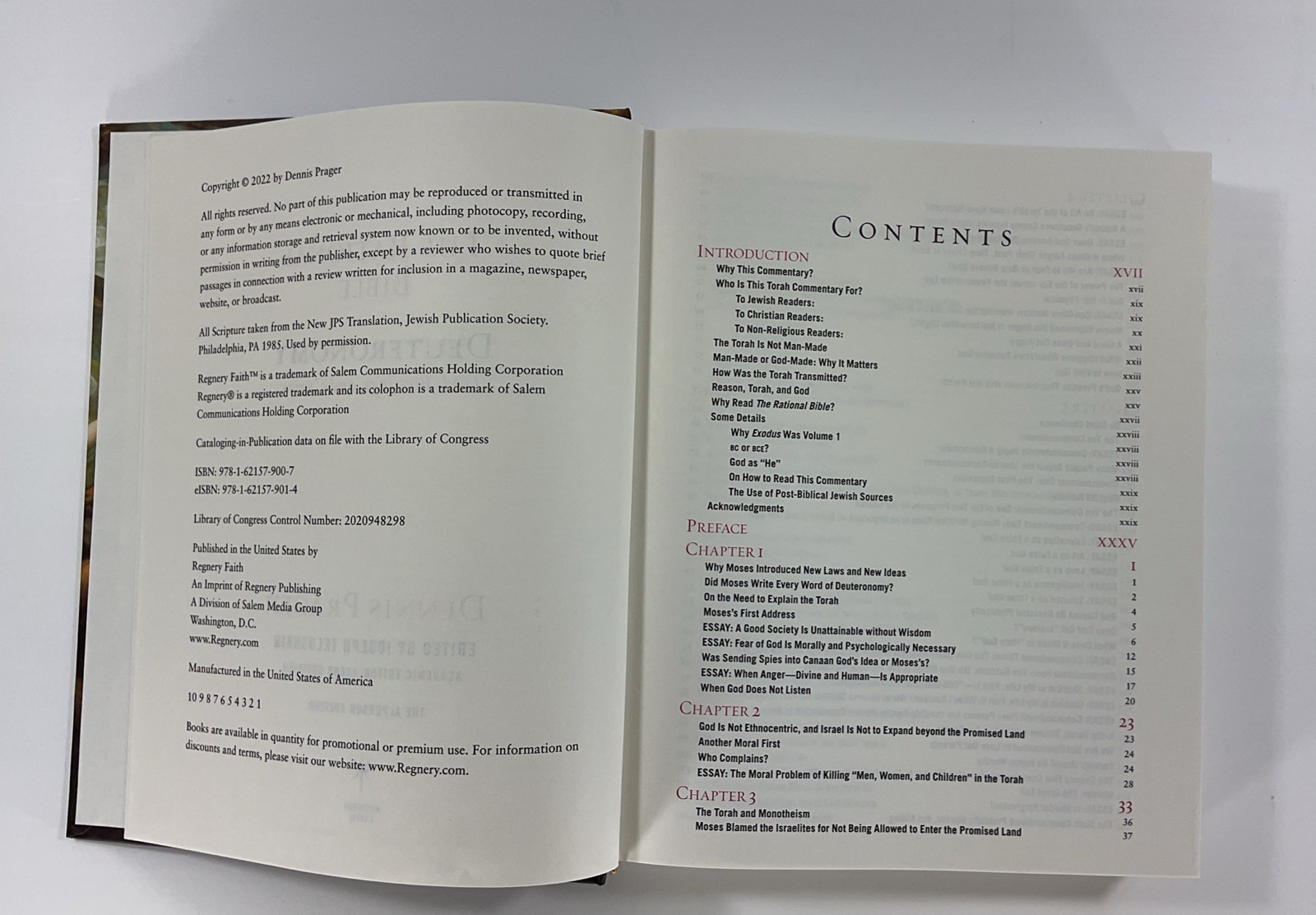 Deuteronomy The Rational Bible by Dennis Prager Alperson Edition Hardcover