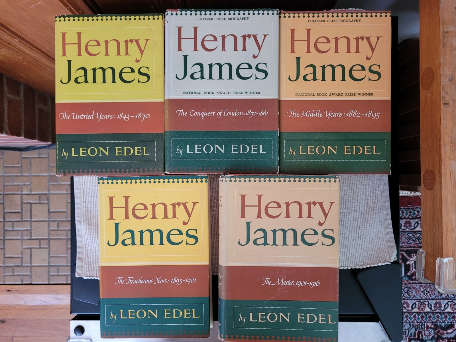 Leon Edel Henry James Biography Complete 5 Vol Set Lippincott Hardcover DJs