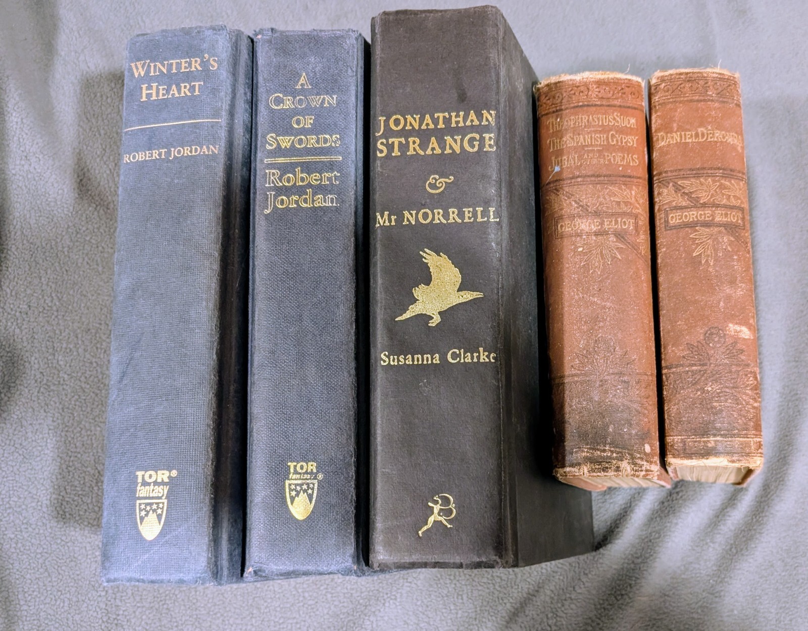 Lot of 5 Hardcover Books – Robert Jordan, Susanna Clarke, George Eliot