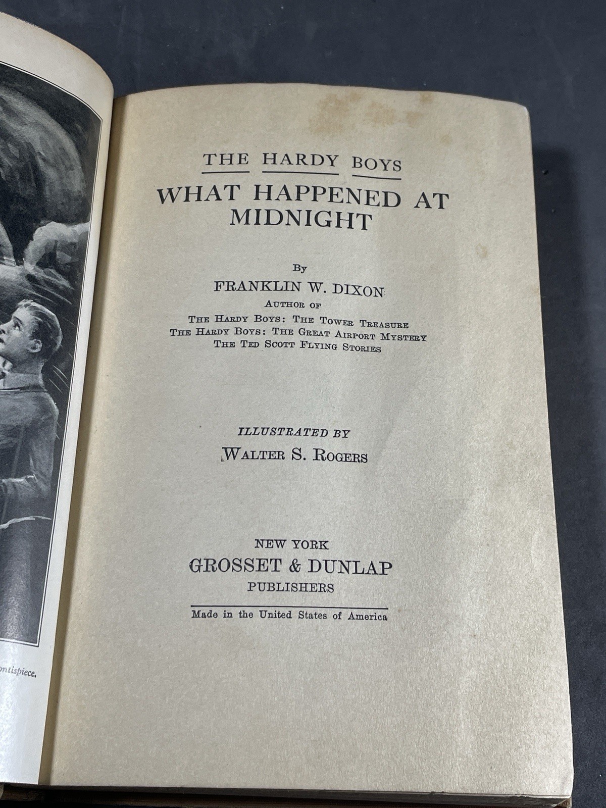 What Happened at Midnight by Franklin W. Dixon HC Hardy Boys Mystery Stories