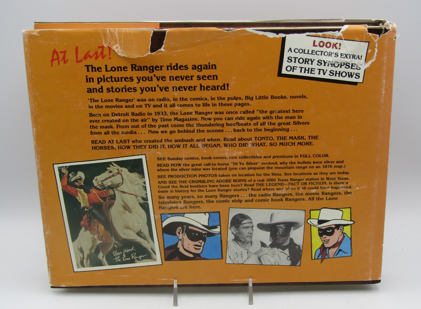 “FROM OUT OF THE PAST A PICTORIAL HISTORY OF THE LONE RANGER” BOOK-DAVE HOLLAND