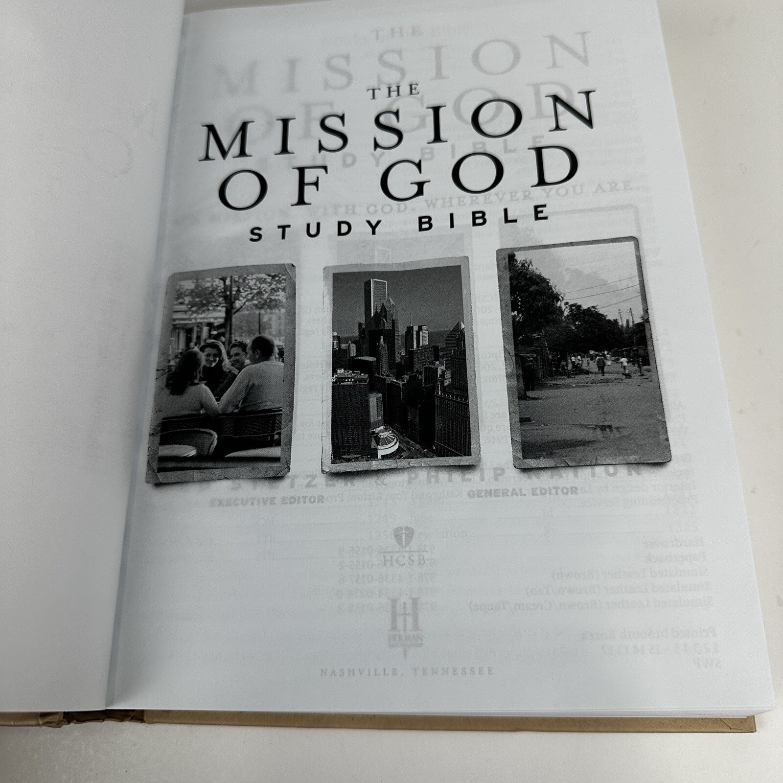 Unused The Mission of God Study Bible Hardcover Simulated Leather Philip Nation