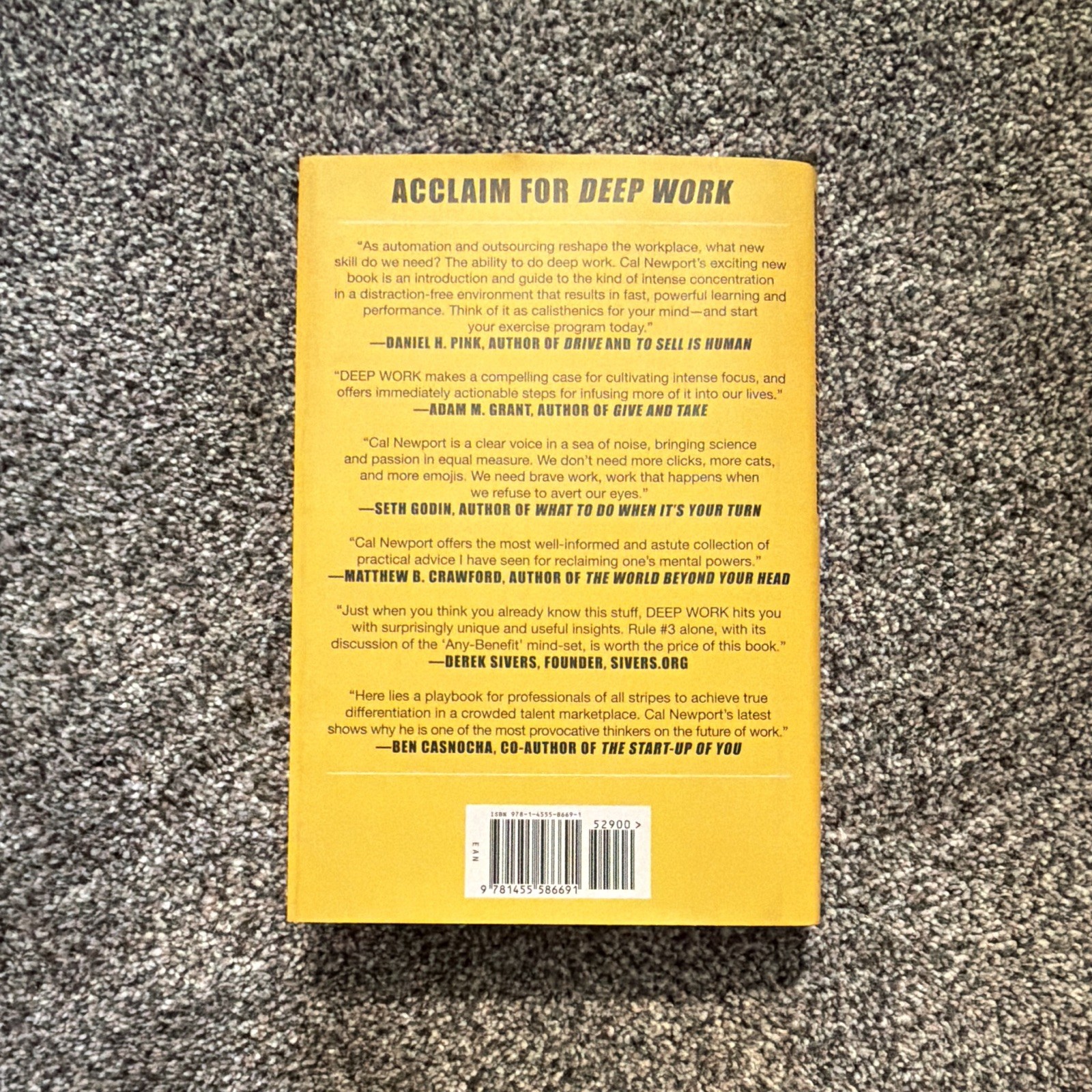 Deep Work: Rules for Focused Success in a Distracted World by Cal Newport PB