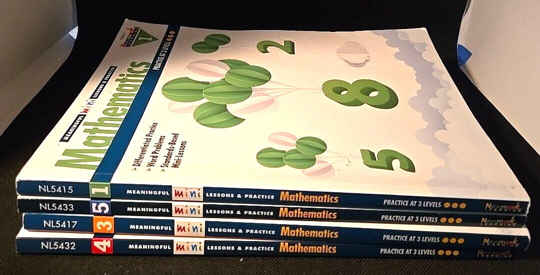 Lot of 4 Math Meaningful Mini-Lessons/Practice At 1-6 Levels as NEW