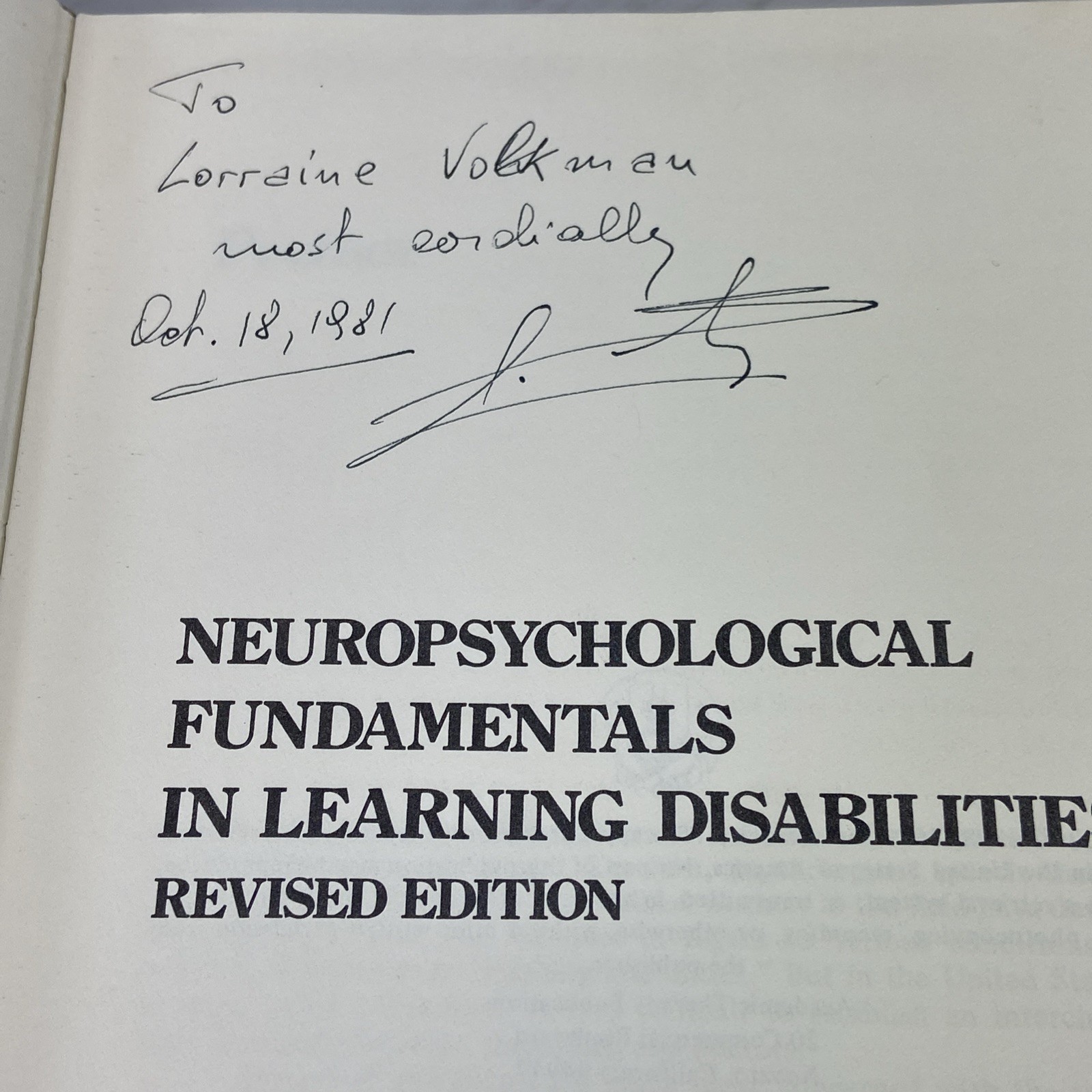 Neuropsychological Fundamentals In Learning Disabilities, Quiro´s 1979 Revised