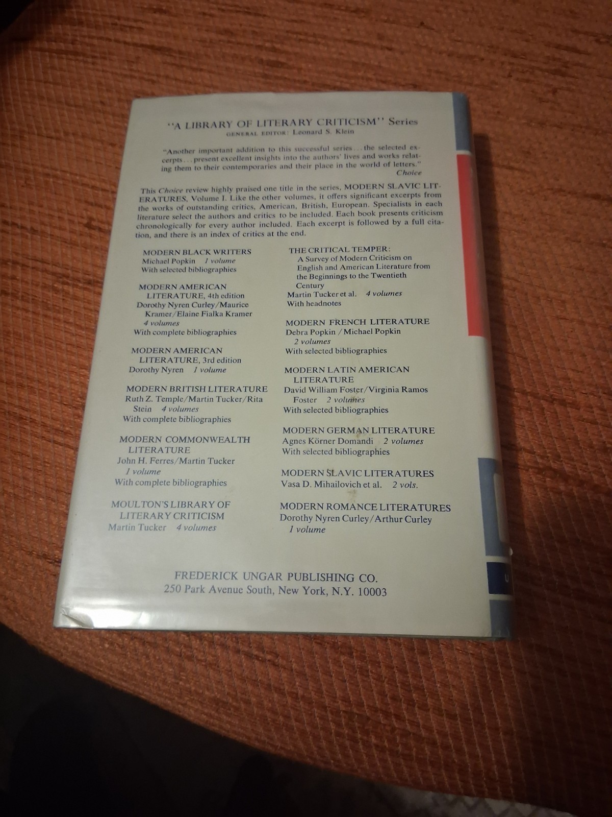 Moulton’s library of literary criticism of english and American authors. 1981