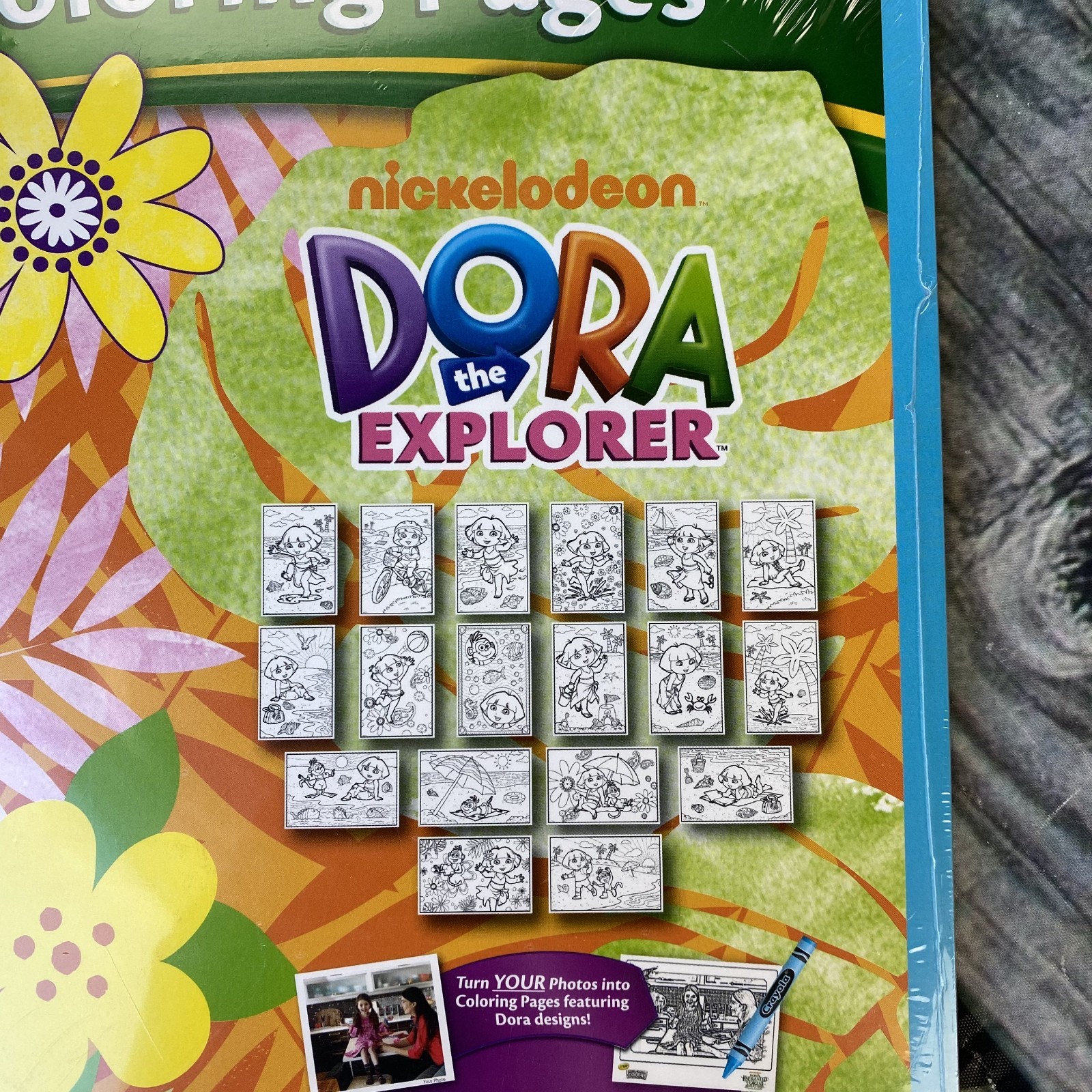 Sealed Dora The Explorer 18 Jumbo Giant Coloring PAGES K-mart Sticker Crayola