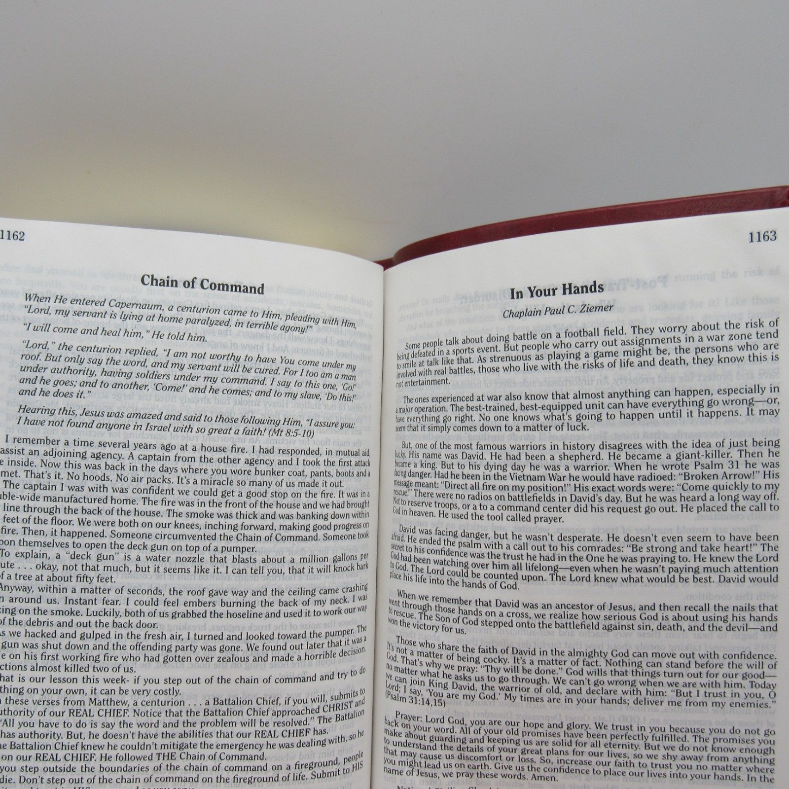 HCSB Firefighter’s Bible Burgundy Soft Simulated Leather Red Letter *READ*