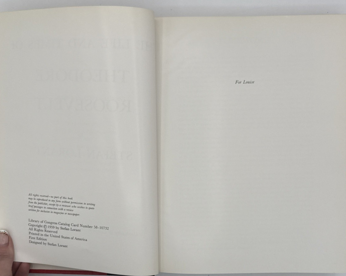 The Life and Times of Theodore Roosevelt by Stefan Lorant, SIGNED HC, B188