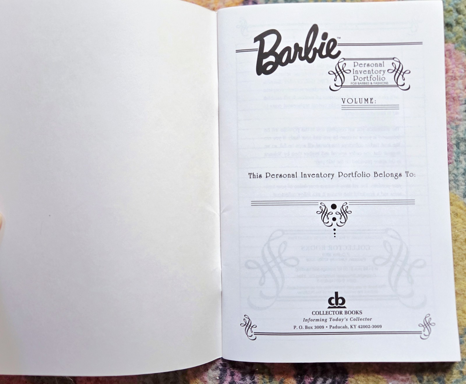 Barbie Personal Inventory Portfolio For Barbies & Fashions Collector Books New