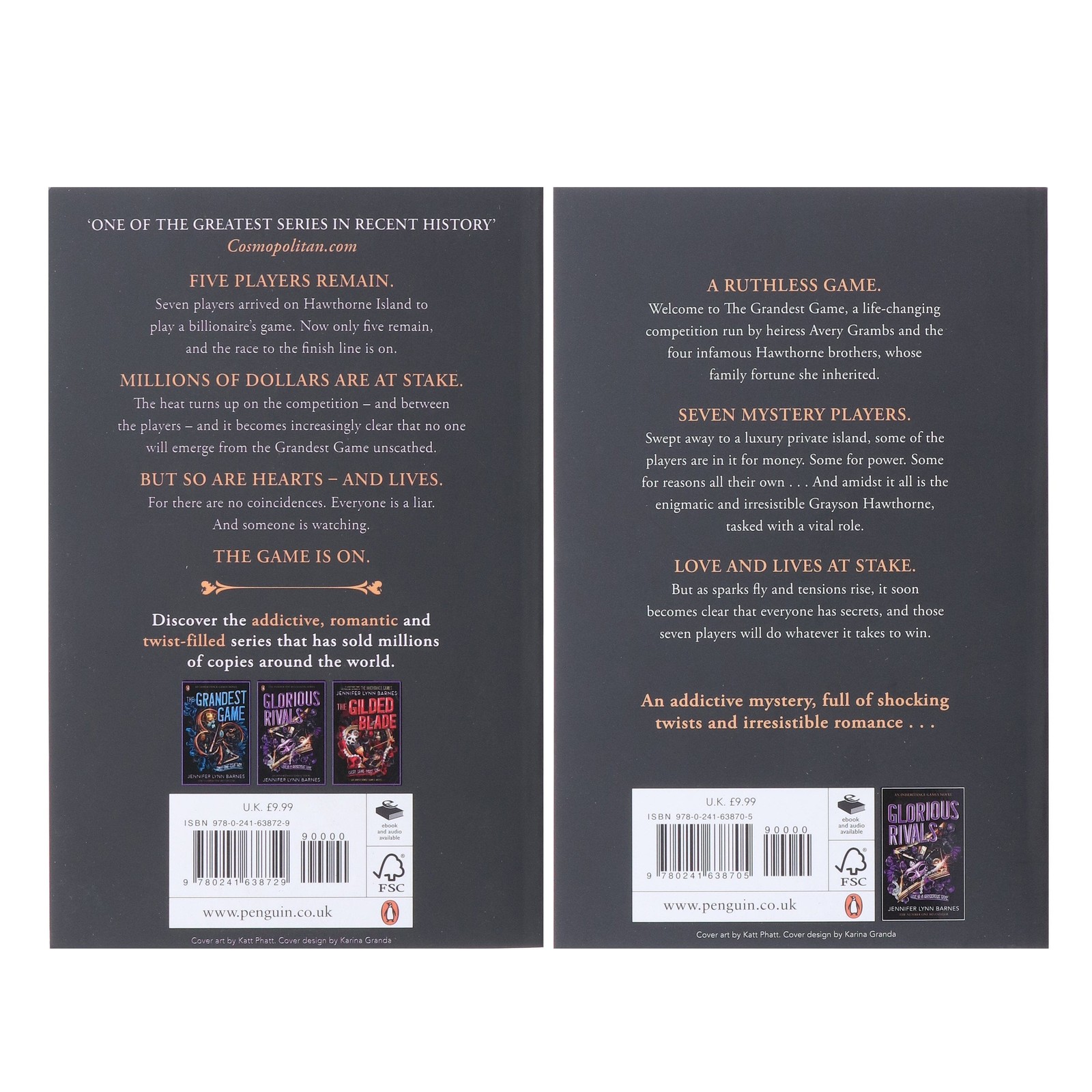 The Grandest Game Series by Jennifer Lynn Barnes 2 Books Set – Fiction – PB