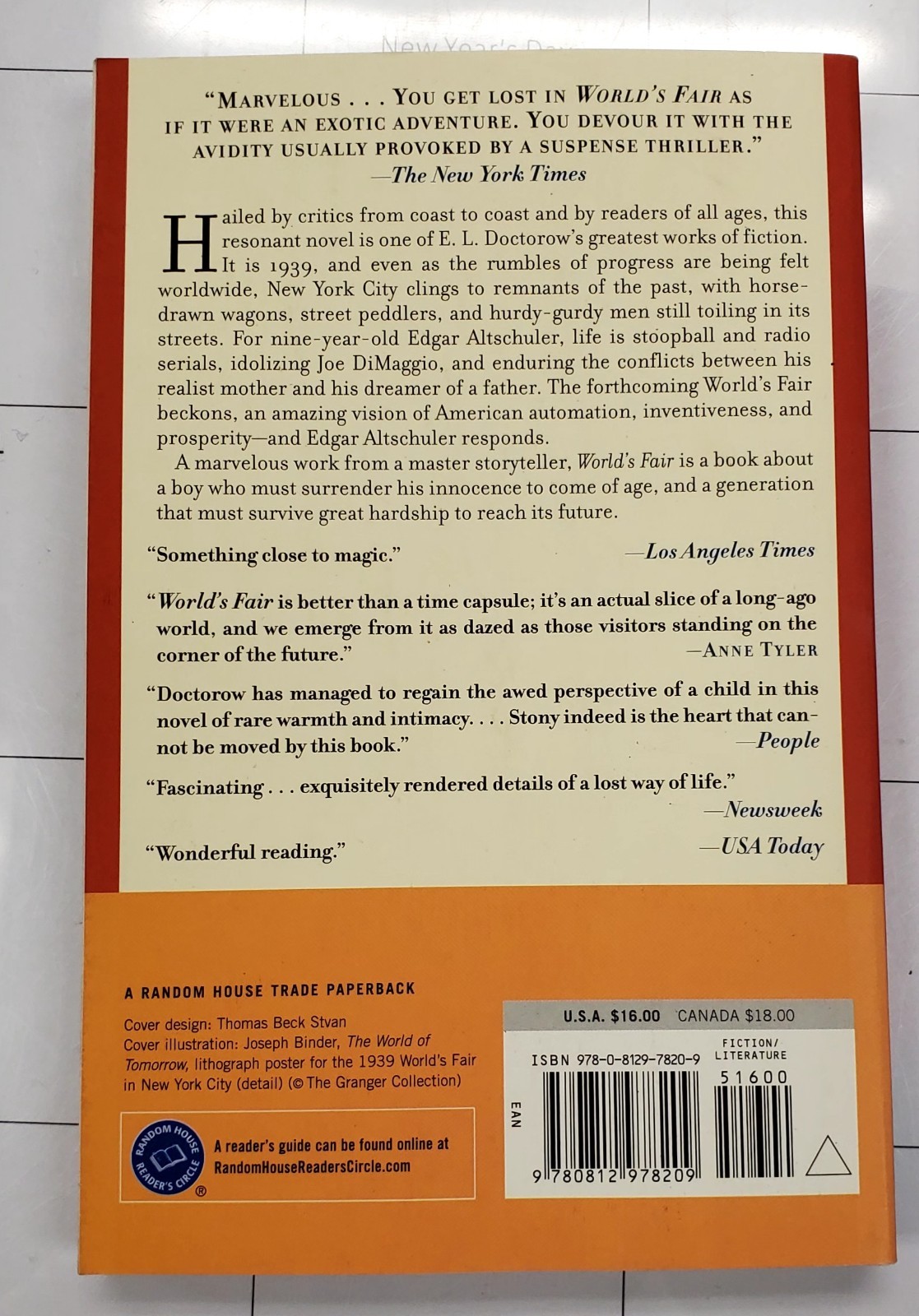 World’s Fair : A Novel by E. L. Doctorow (2007, Trade Paperback)
