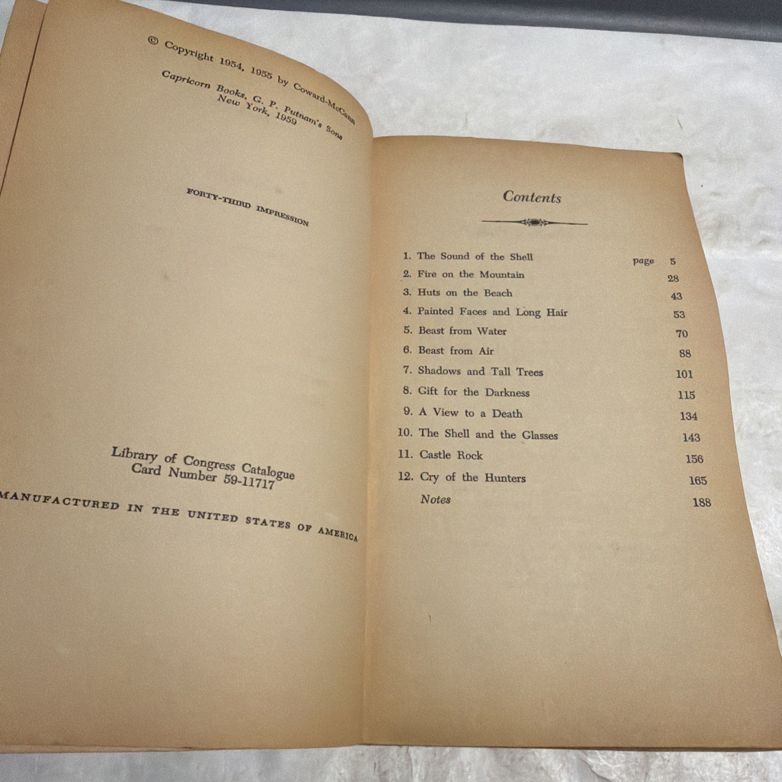 Lord of the Flies by William Golding paperback 1959