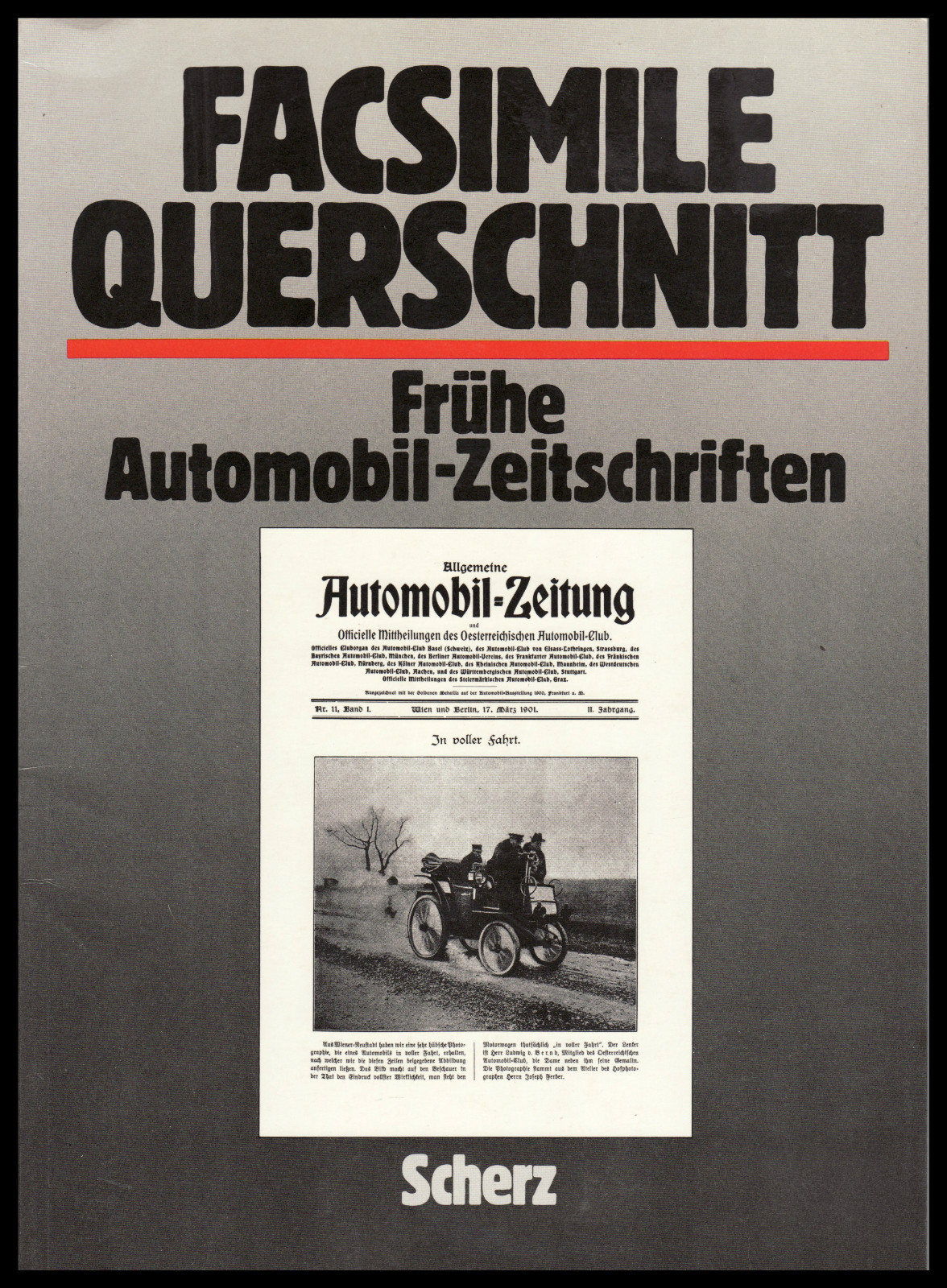 Facsimile Querschnitt durch Fruhe Automobilzeitschriften