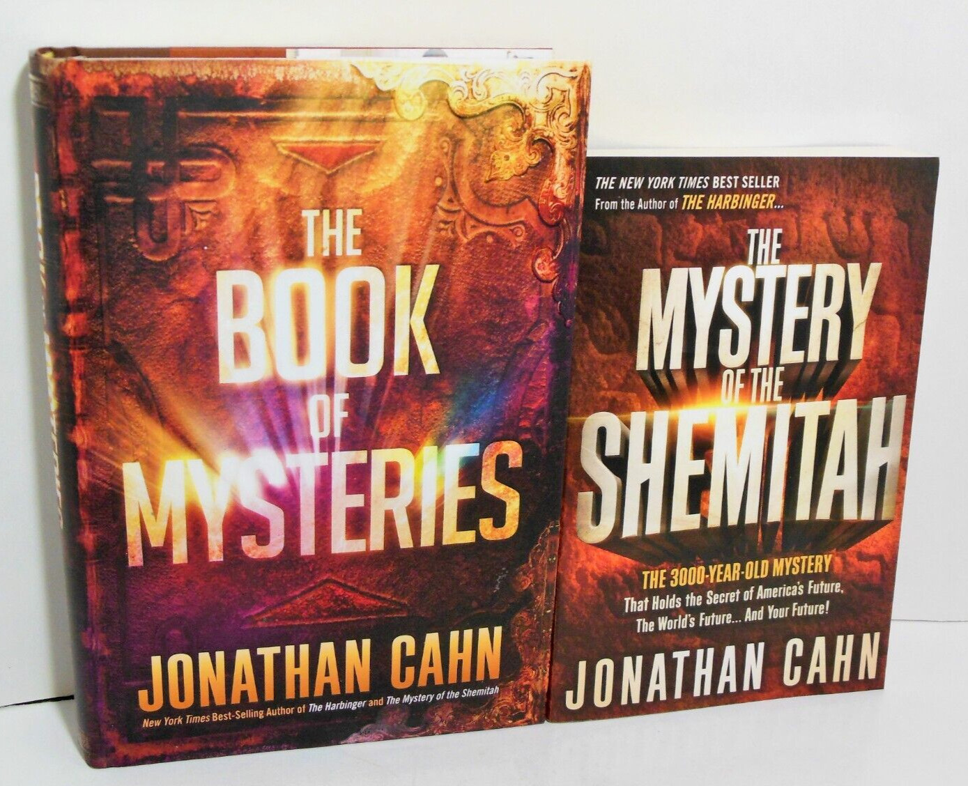 JONATHAN CAHN LOT Book of Mysteries AND Mystery of The Shemitah Cycles Secrets