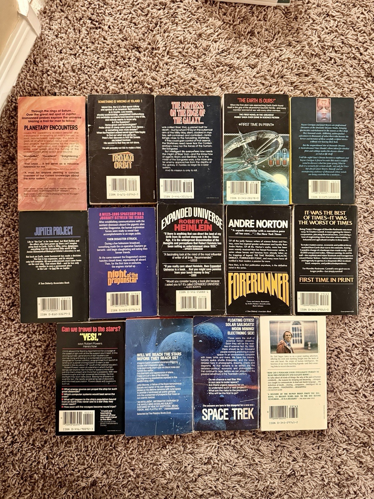 Lot of 14 Vintage Sci Fi Fantasy Space Alien Paperback Books 70’s-90’s