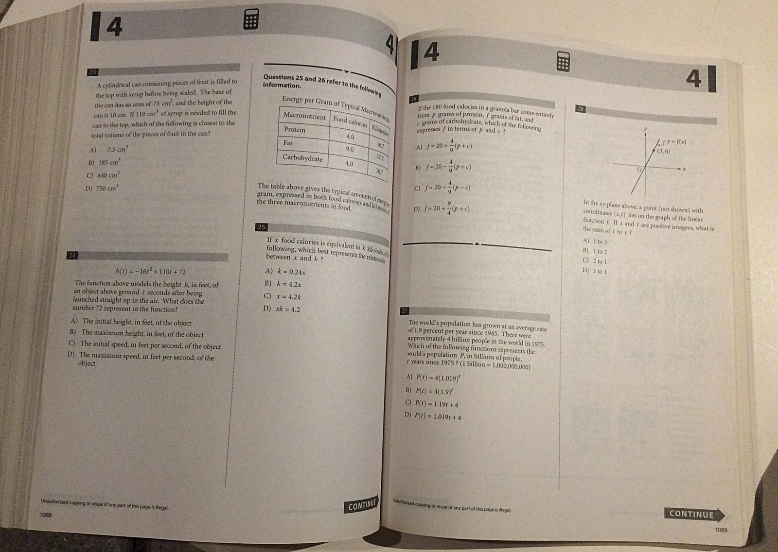 The Official SAT Study Guide by the College Board, NY. 2017. Good Cond.