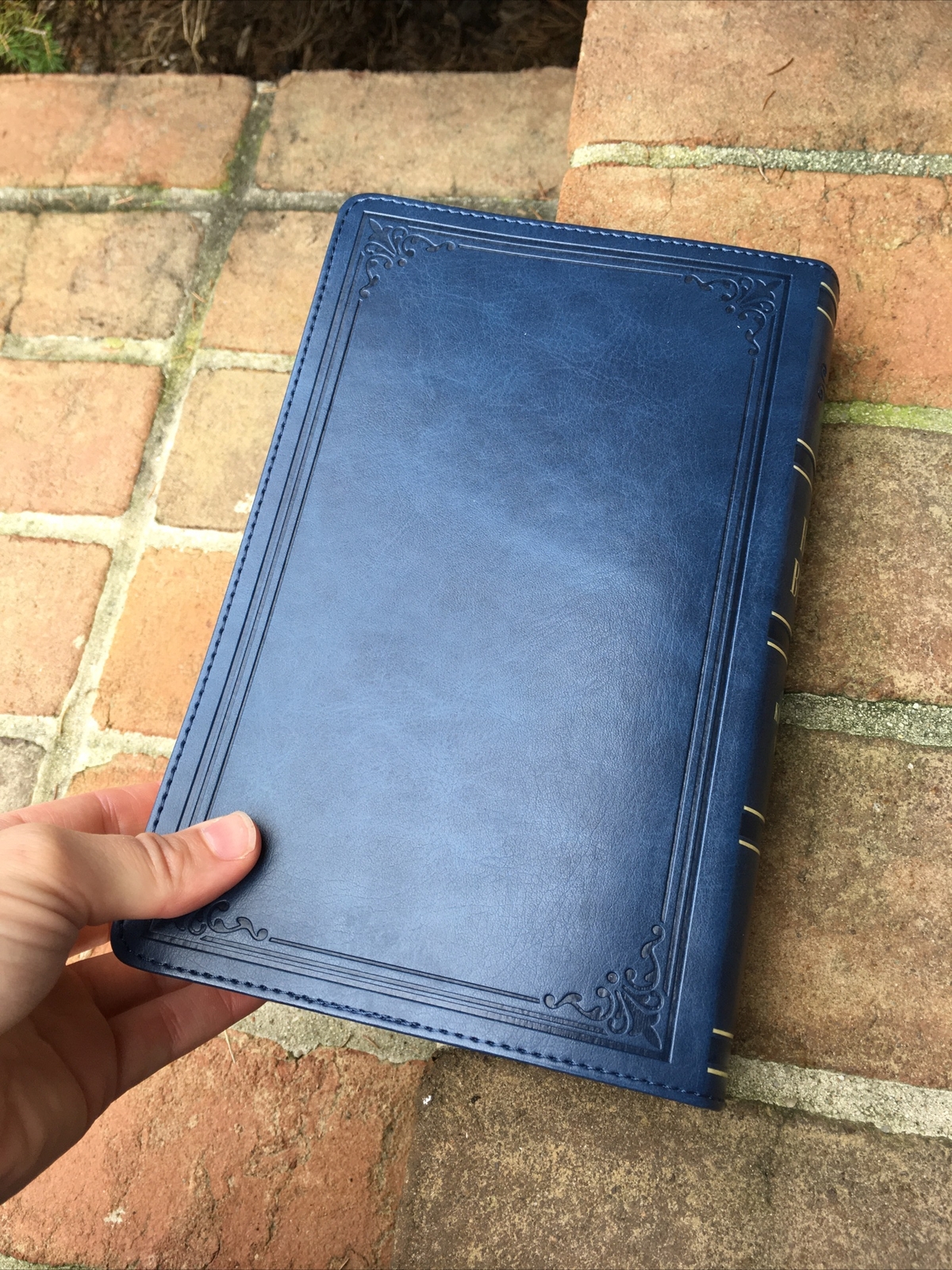 KJV Large Print Bible | Blue Faux Leather | Thumb-Indexed | King James Version