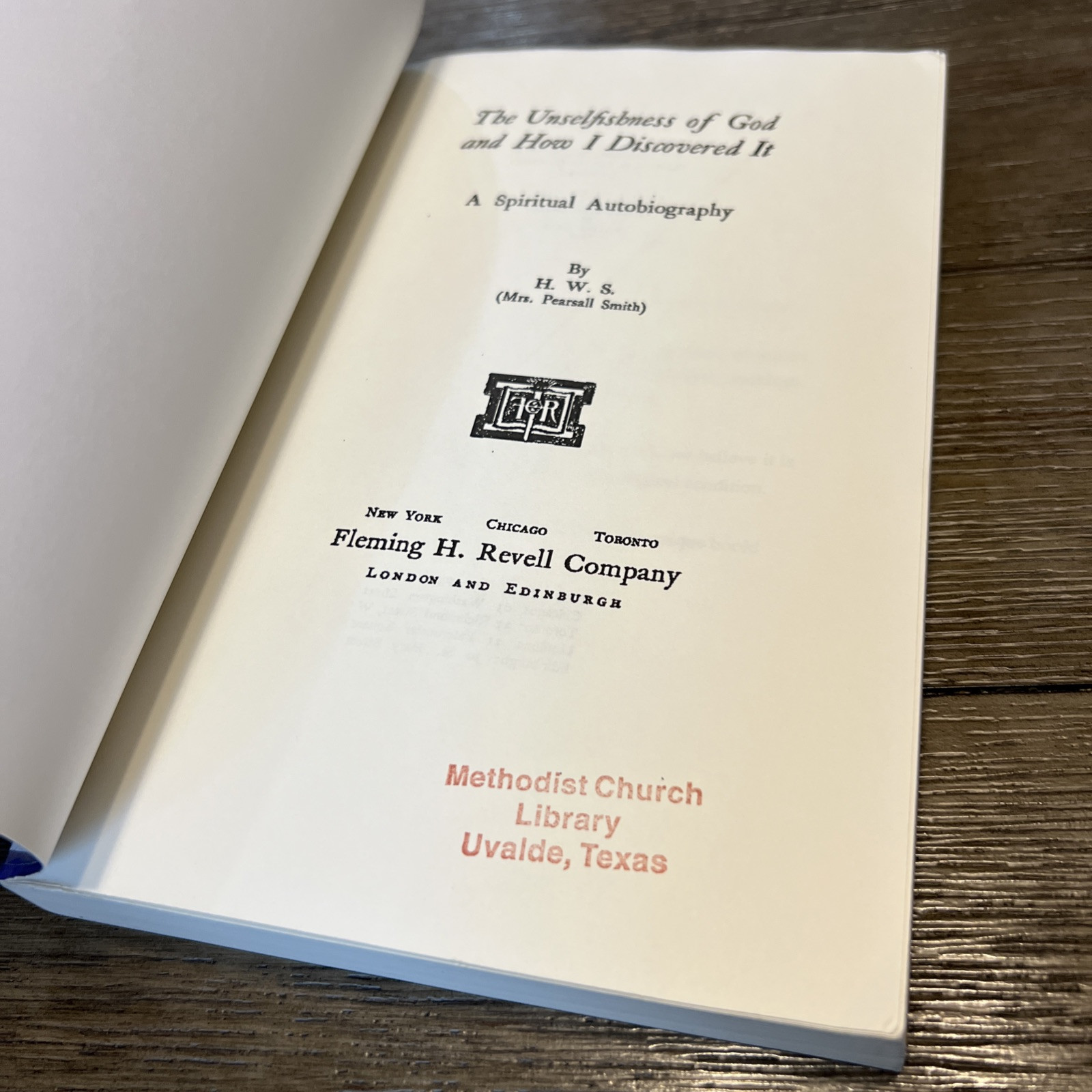 Smith – Unselfishness Of God And How I Discovered It A Spiritual Autobiography