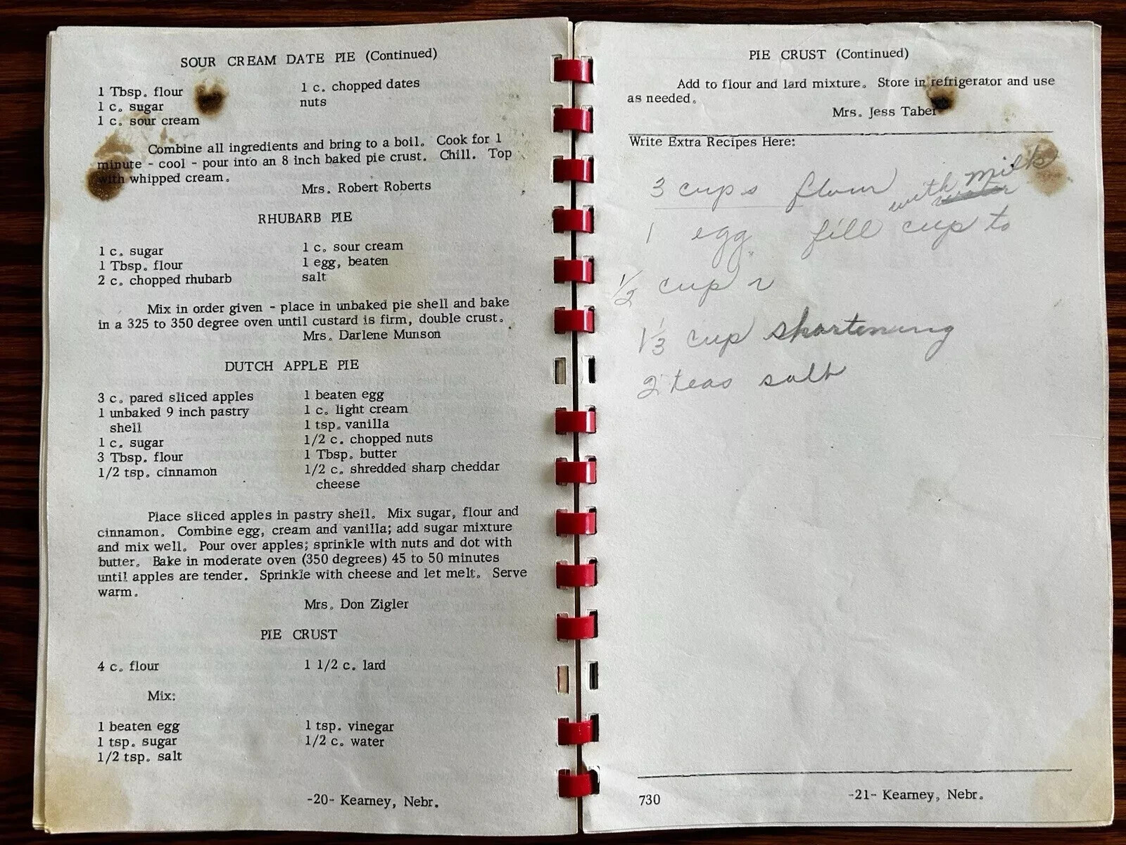 1957 Epsilon Sigma Alpha ESA Sorority Cook Book Kearney Nebraska Vintage