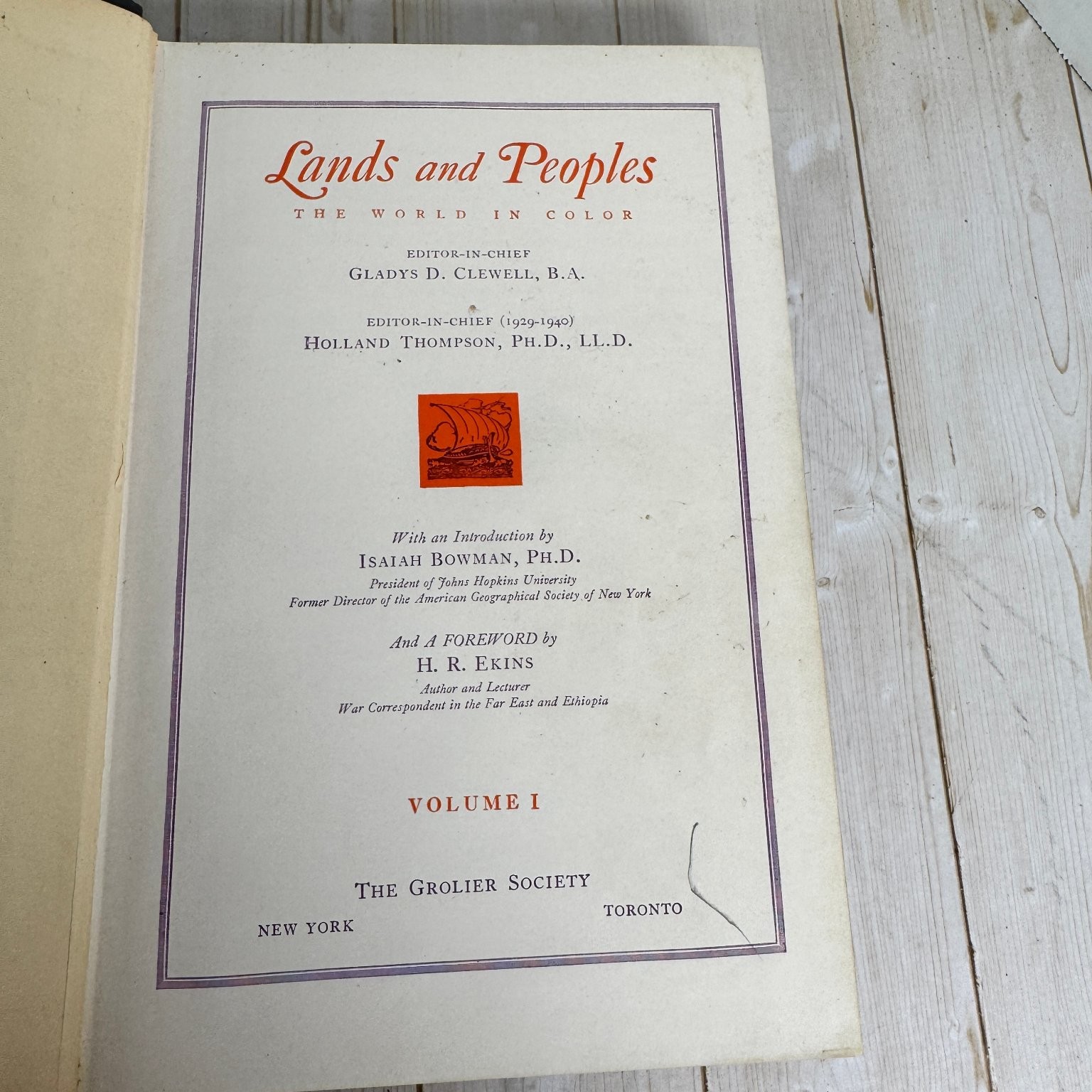 Lands and Peoples The World in Color Complete 7 Volume Set 1948 Grolier Society