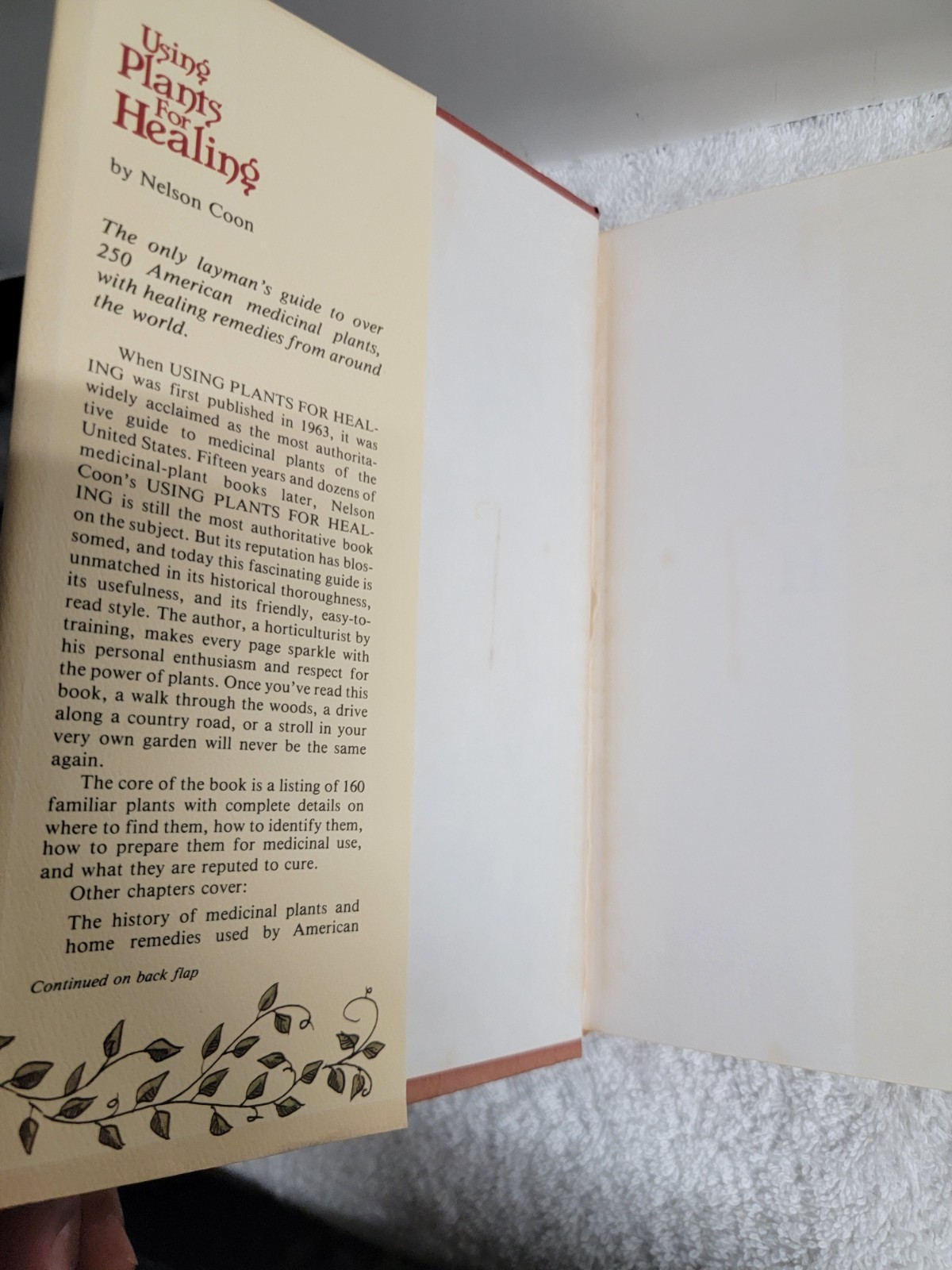 Using plants for healing: An American herbal Vintage 1963 LIKE NEW!