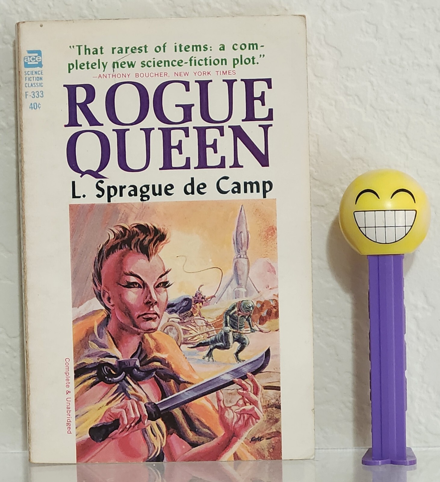 1951 ACE Paperback ROGUE QUEEN by L. Sprague de Camp Vintage Space Sci Fi Book