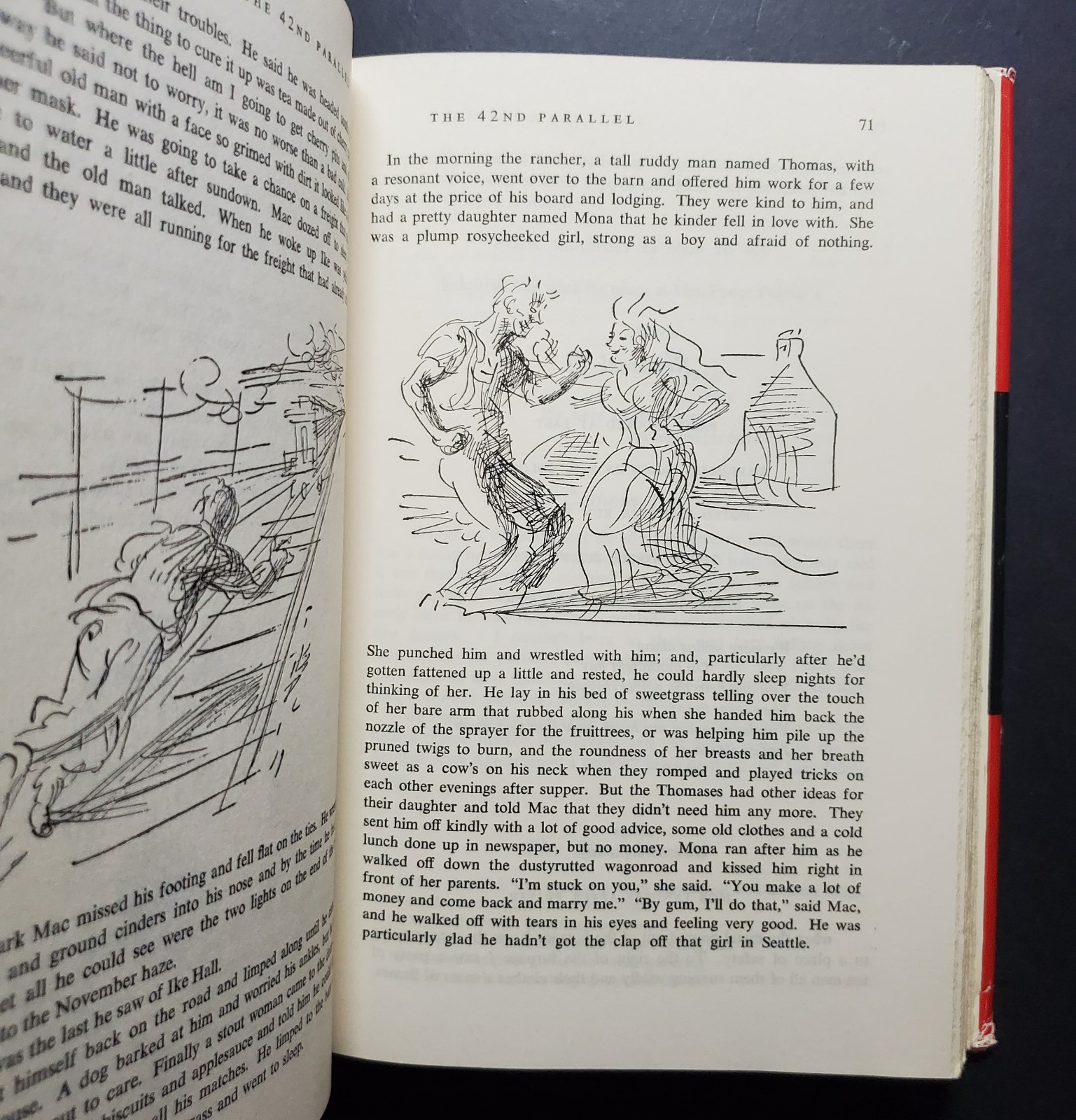 Vintage John Dos Passos U.S.A Trilogy (3 Volumes) 1960 Illustrated HC’s w/DJ BCE