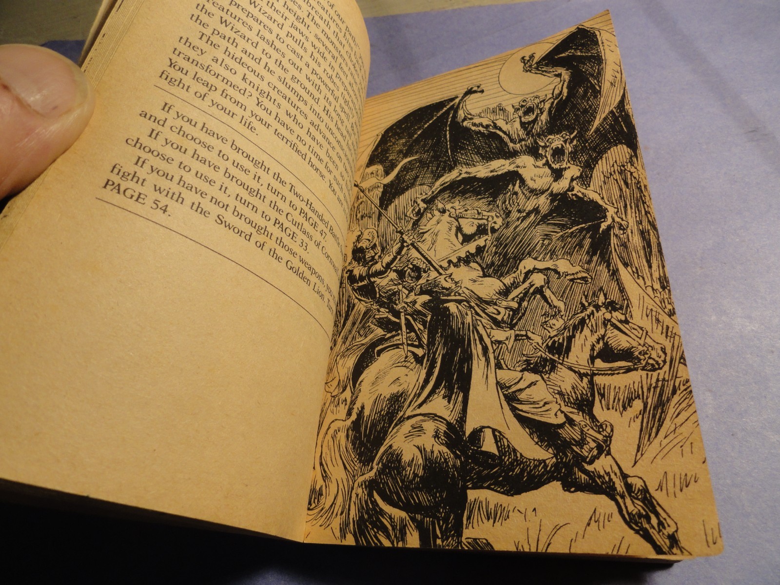 Wizards Warriors & You #7:Challenge of the Wolf Knight-pbk-1985-Avon-1st print