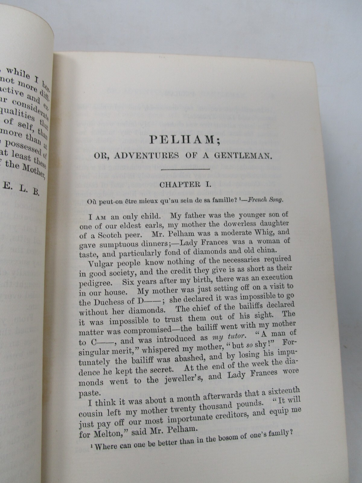 Pelham or The Adventures of a Gentleman by Edward Bulwer-Lytton