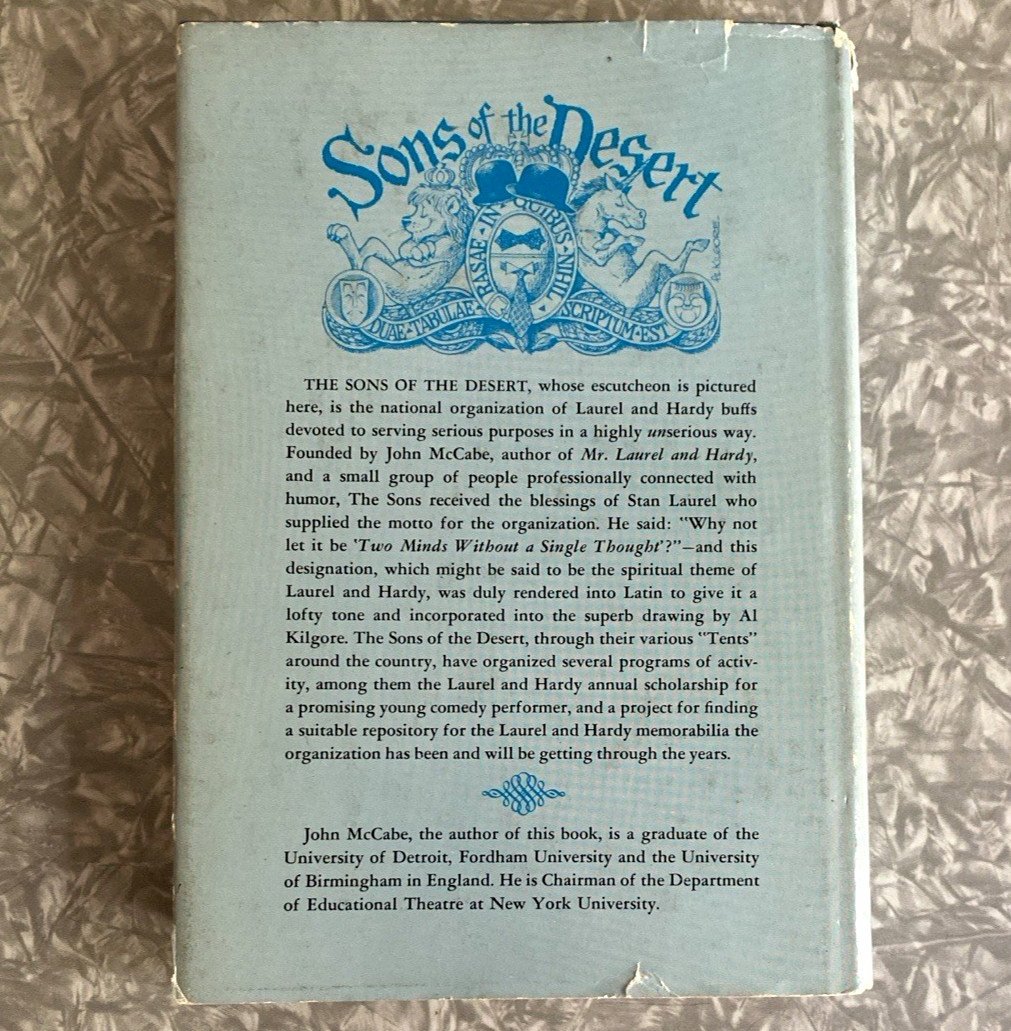 Mr. Laurel and Mr. Hardy John McCabe 1966 Edition HC DJ Dick Van Dyke Foreword