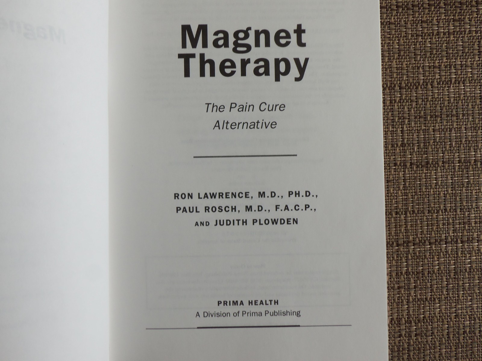 Magnet Therapy: The Pain Cure Alternative – Paperback