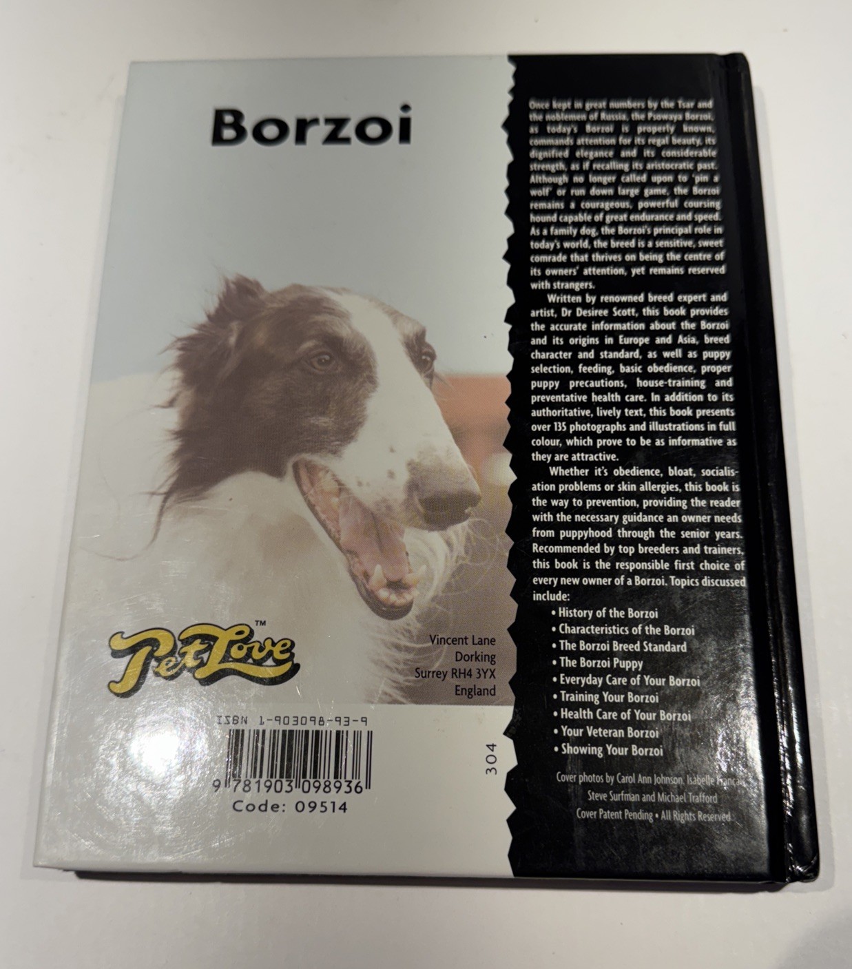 Borzoi By Dr. Desiree Scott 155 Page Book 2002 Interpet Publishing 135 Pictures