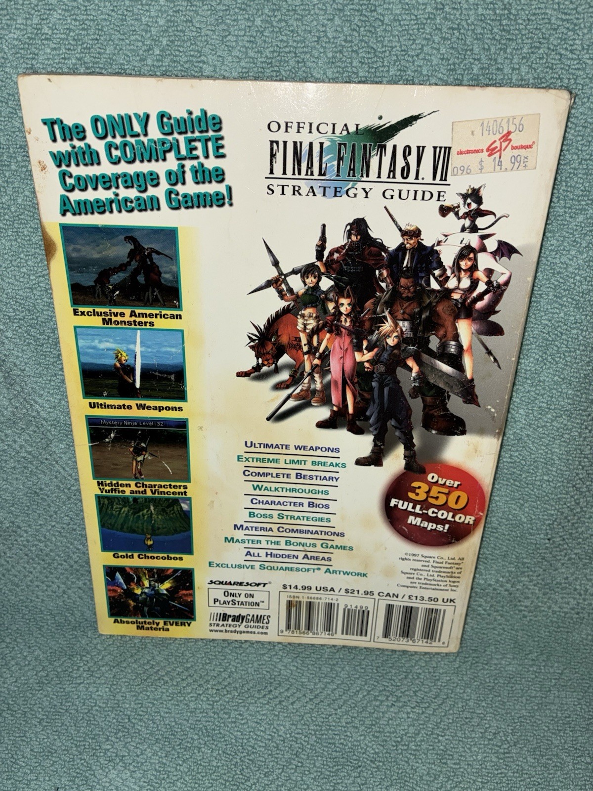 Final Fantasy VII 7 Official Strategy Guide PS1 Paper Back Read Description