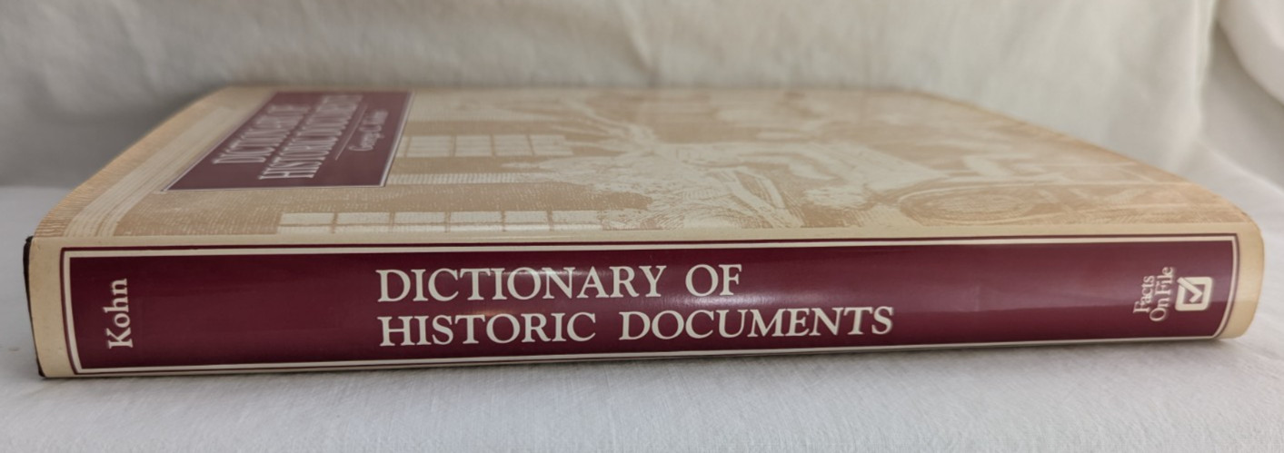Dictionary of Historical Documents; 1991 George Kohn Hardcover