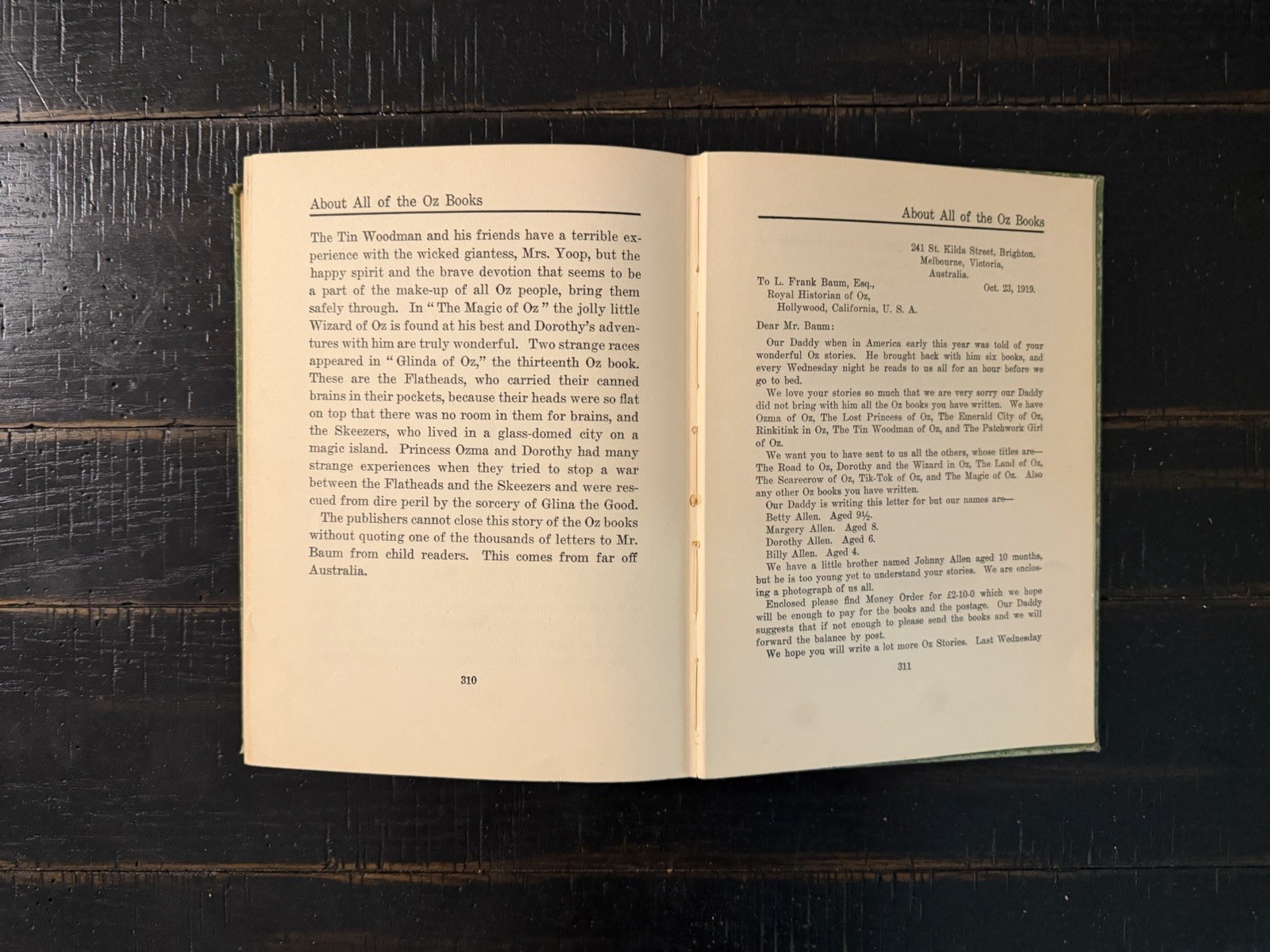 L. Frank Baum The Royal Book of Oz Hardcover Illustrated Reilly & Lee 1921
