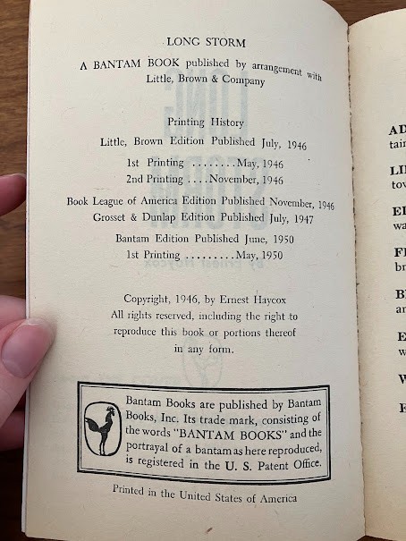 Vintage Paperbacks – Ernest Haycox – A Bantam Book – Lot Of 3