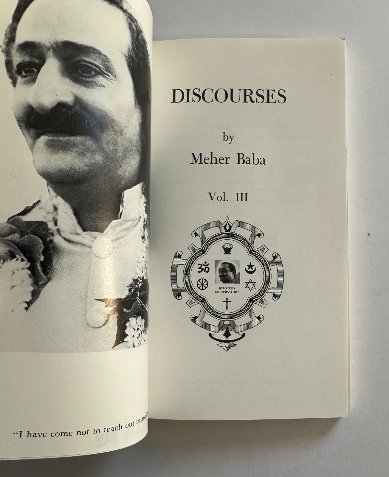 MEHER BABA Discourses Vol. I-II-III | 1973 Sufism Reoriented 3 MM Paperback Lot
