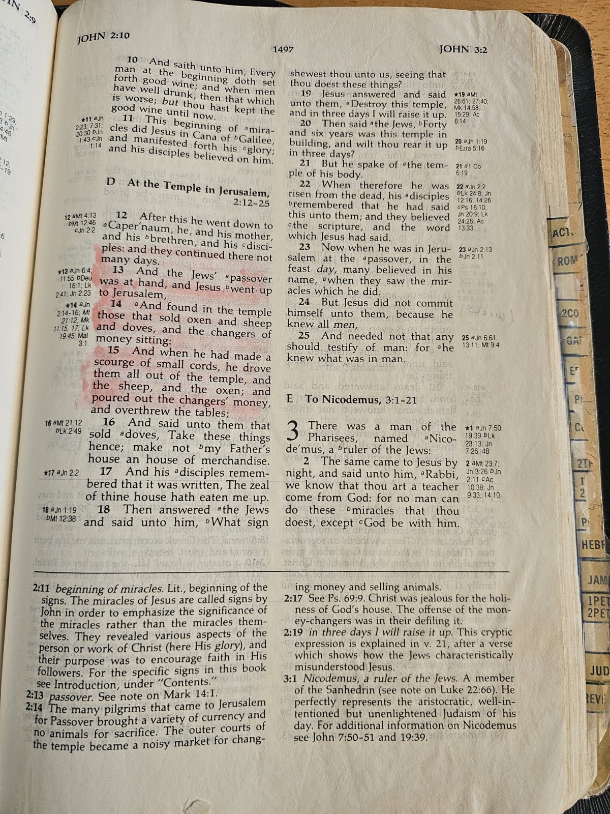 The Ryrie Study Bible KJV Red Letter Text, Moody Press 1978, Blue Bond Leather