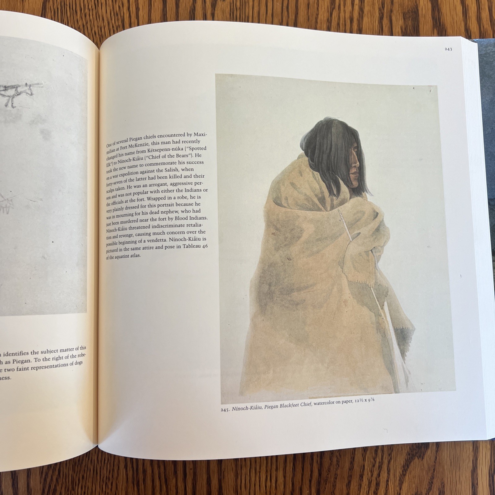 Karl Bodmer’s America 1984 Watercolor Art Native American HCDJ Coffee Table Book