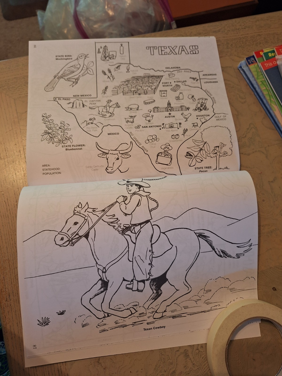 VINTAGE 1983 United States Coloring Book