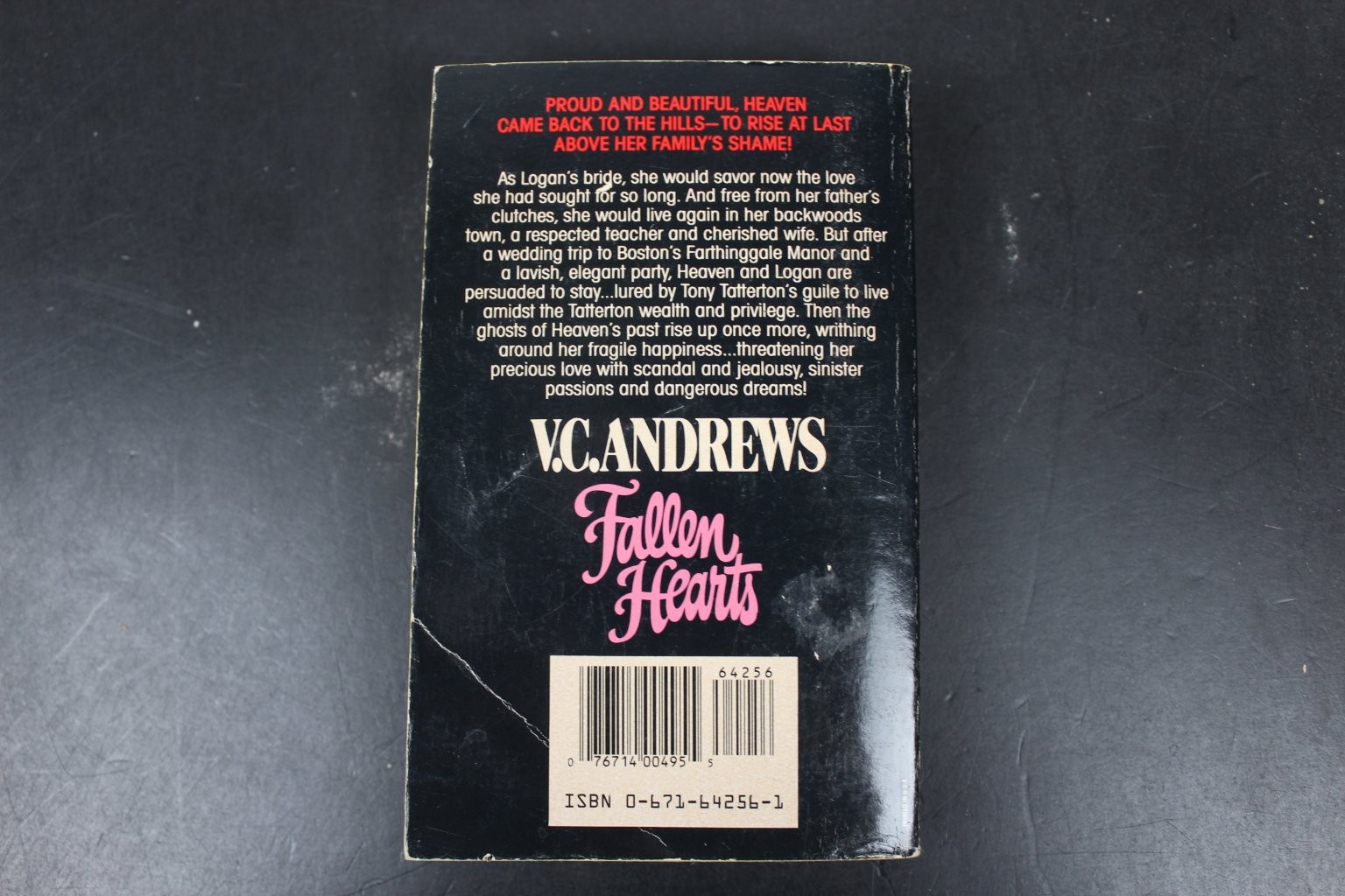 Fallen Hearts V.C. Andrews 1988 First Pocket Books Printing Gothic Romance