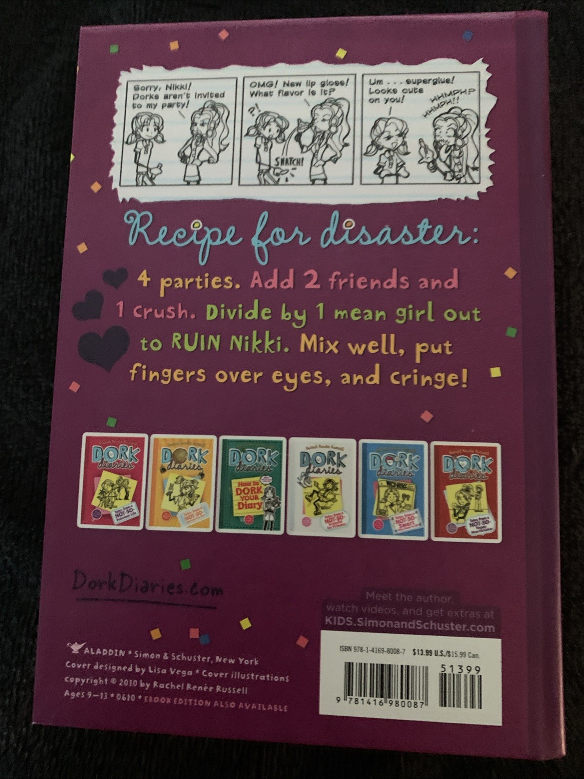 DORK DIARIES HARDCOVER BOOK LOT OF 12 1, 2, 4 – 6 8 – 14 RACHEL RENEE RUSSELL