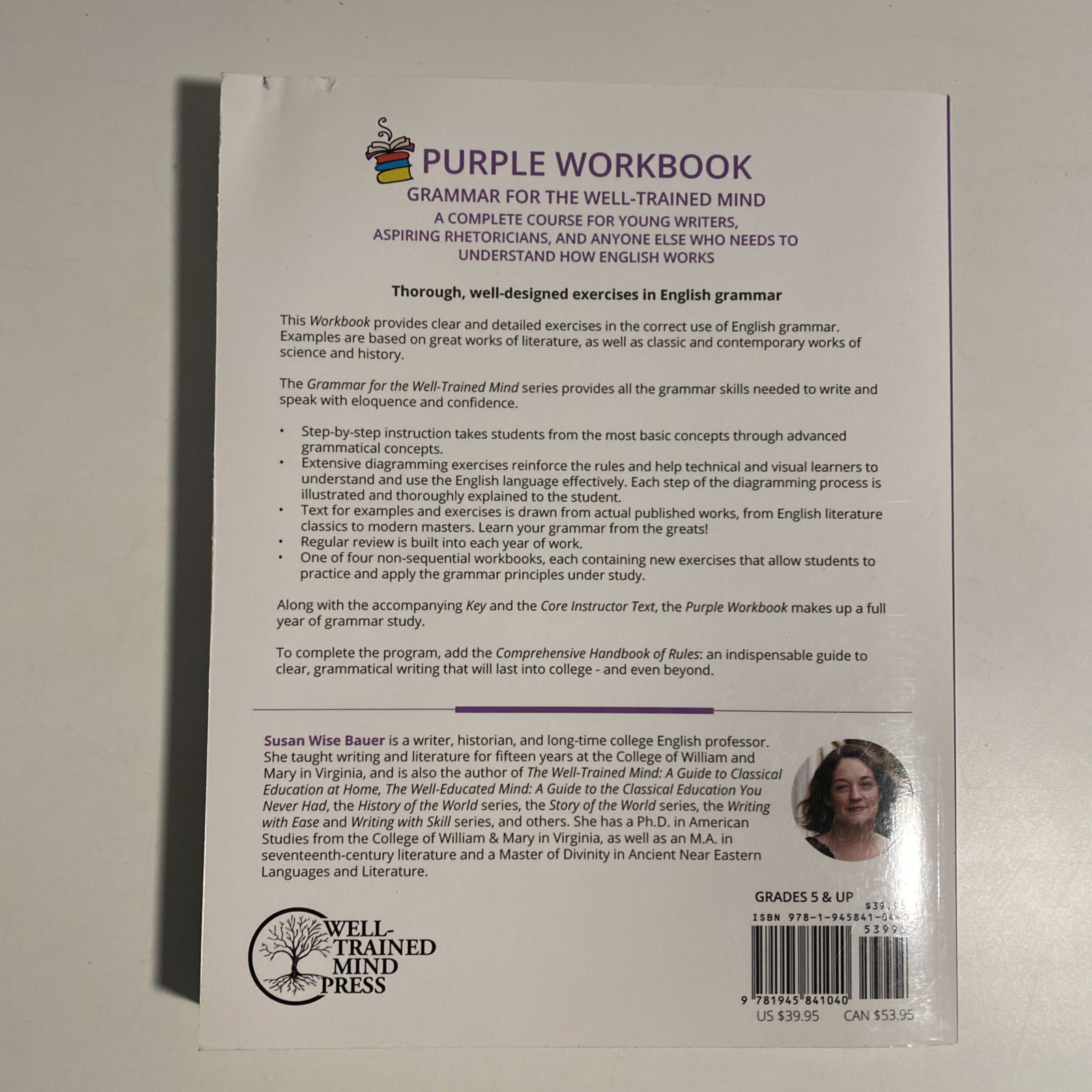 Purple Workbook: A Complete Course for Young Writers, Well Trained Mind