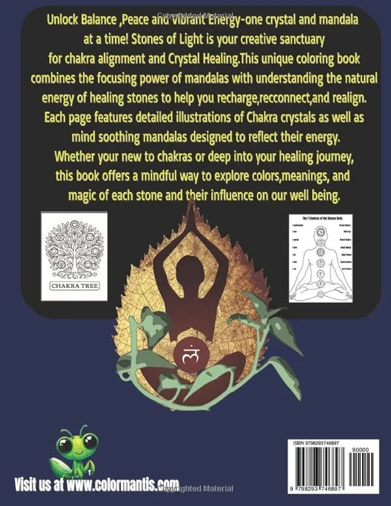 Stones of Light-A Chakra Coloring/Learning book ,new and 111-pages long