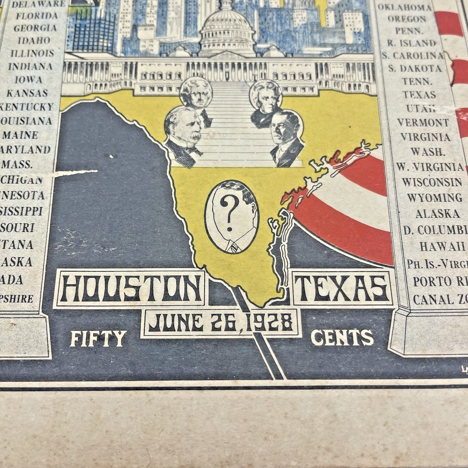 1928 Democratic National Convention Official Souvenir Program Extremely Rare!