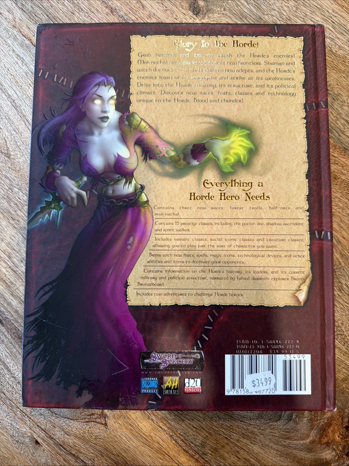 World of Warcraft RPG Horde Player’s Guide Hardcover D20 Sword & Sorcery WW17208