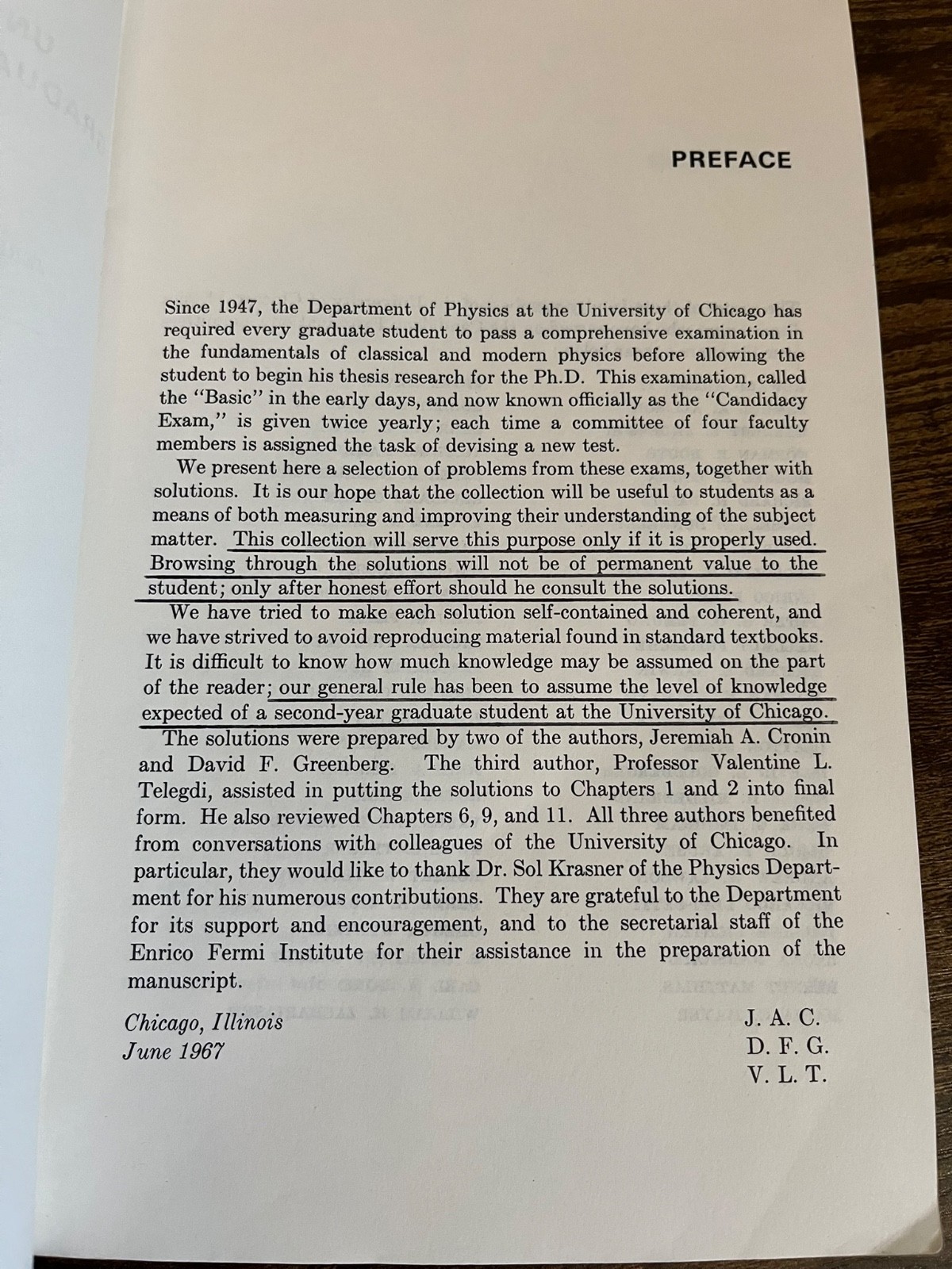 University of Chicago Graduate Problems in Physics with Solutions – J. A. Cronin