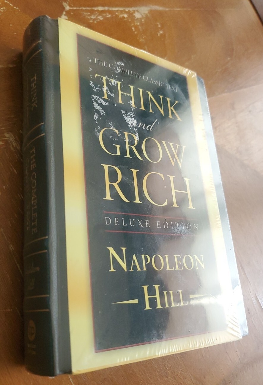 THINK AND GROW RICH by Napoleon Hill Vegan Leather Bound Deluxe Edition *Sealed*